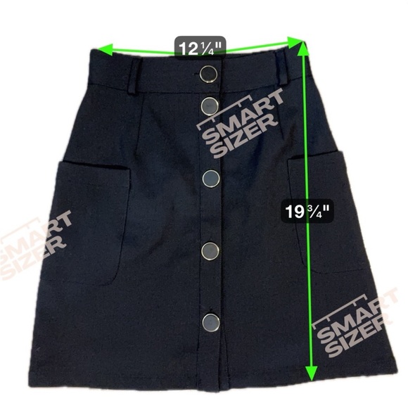 Sezane Charcoal Button-Front Mini Skirt - Picture 8 of 9
